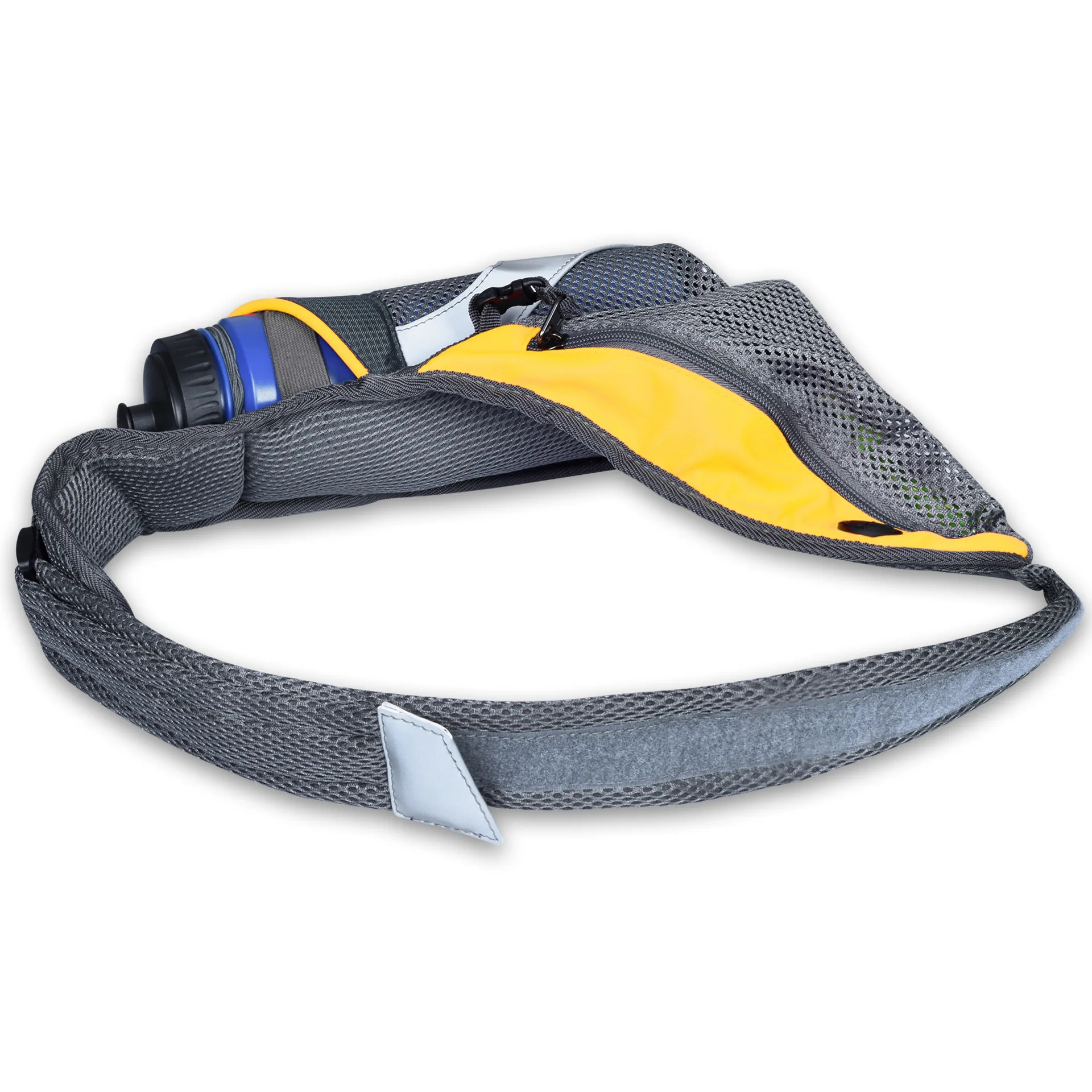Outdoor Marathon Running Large Capacity Single Bottle Waist Pack Breathable Sandwiches Mesh Sports Kettle Purse