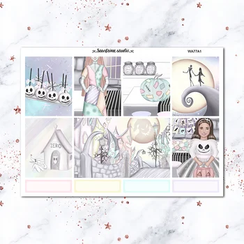 

7sheets/set Halloween Weekly Label Lovely Decorative Sticker DIY Planner Diary Scrapbooking Album Stickers