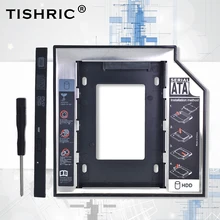 Tishric Универсальный пластик алюминий с панелью 9,5 мм SATA 3,0 HDD Caddy жесткий диск переходник в корпусе DVD HDD для ноутбука Optibay