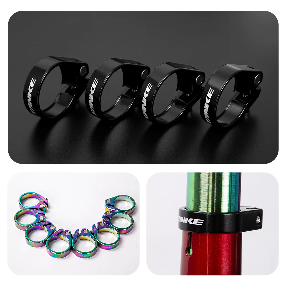 TANKE Seat Post Clamp MTB Road Bike 31.8 34.9mm Mountain Aluminum Alloy Ultralight Mountain Bicycle Seatpost Clamps Cycling Part bike seatpost clamp
