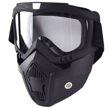 

Anti-dust Motorcycle Helmet Mask Scooter Gafas Detachable Goggles Mouth Filter For Open Face Helmet ATV Dirt Bike MTB Glasses