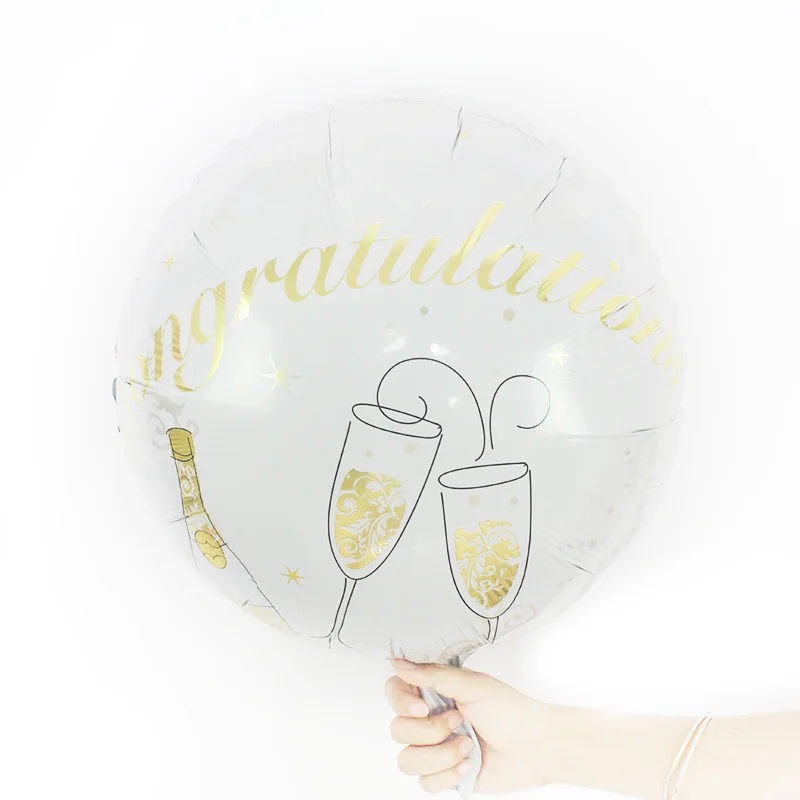 Стиль 18-дюймовые бокал для шампанского поздравляем воздушный шар из фольги празднование дня рождения Свадебные украшения шарики ко дню рождения