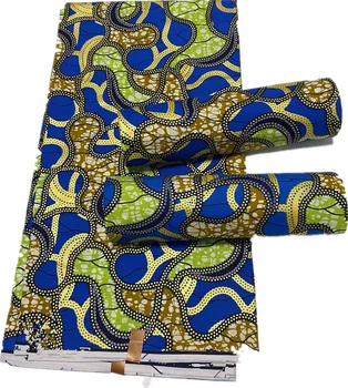 

Real Gold Wax Fabric Ankara African Prints Fabric African Tissu High quality 100% Cotton Sewing Material for Dress
