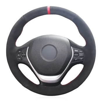 

Black Suede Hand Sewing Car Steering Wheel Cover for BMW 4 Series 420d 420i 428i 430i 435i 440i F32 F33 F36 2013-2019