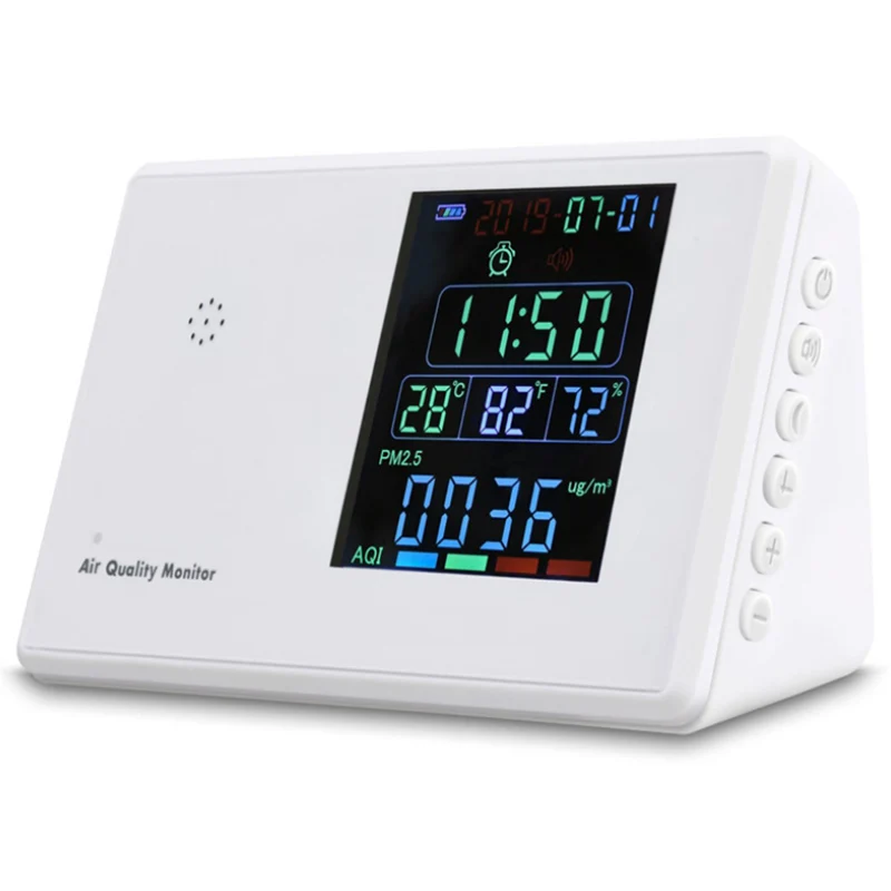 HHO-цифровой детектор формальдегида HCHO/TVOC/CO2/PM2.5/PM10/Temp/Humi тестер AQI монитор качества воздуха анализатор газа