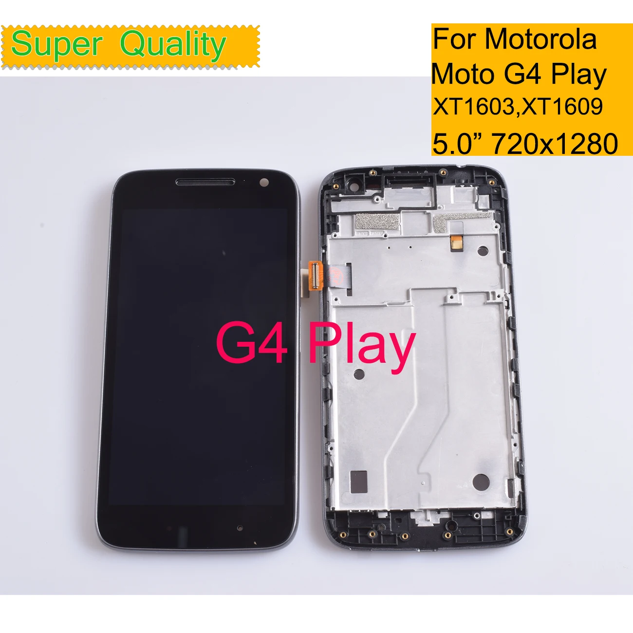Для Motorola Moto G4 играть XT1603 XT1609 ЖК дисплей с сенсорным экраном Экран планшета рамкой