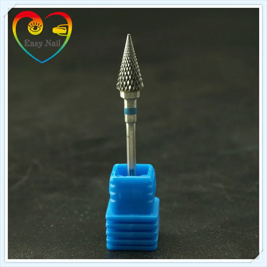 EasyNail 2,35 мм твердосплавное конусное фрезерование для ногтей сверло для электрического маникюра вращающееся сверло для кутикулы пилка для ногтей полированные инструменты