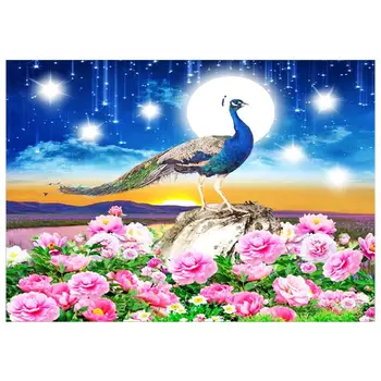 

4 Pack Peacock Fish 5D DIY Diamond Painting Kit Full Drill Rhinestone Embroidery