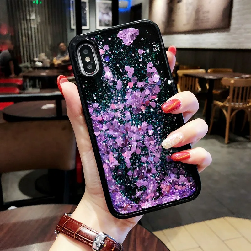 Роскошный блестящий чехол для huawei P30 P10 Lite P20 Pro P8 P9 mate 10 Nova 4 3 3i 2S Honor 8X 7X 6X - Цвет: QRHAXPurple