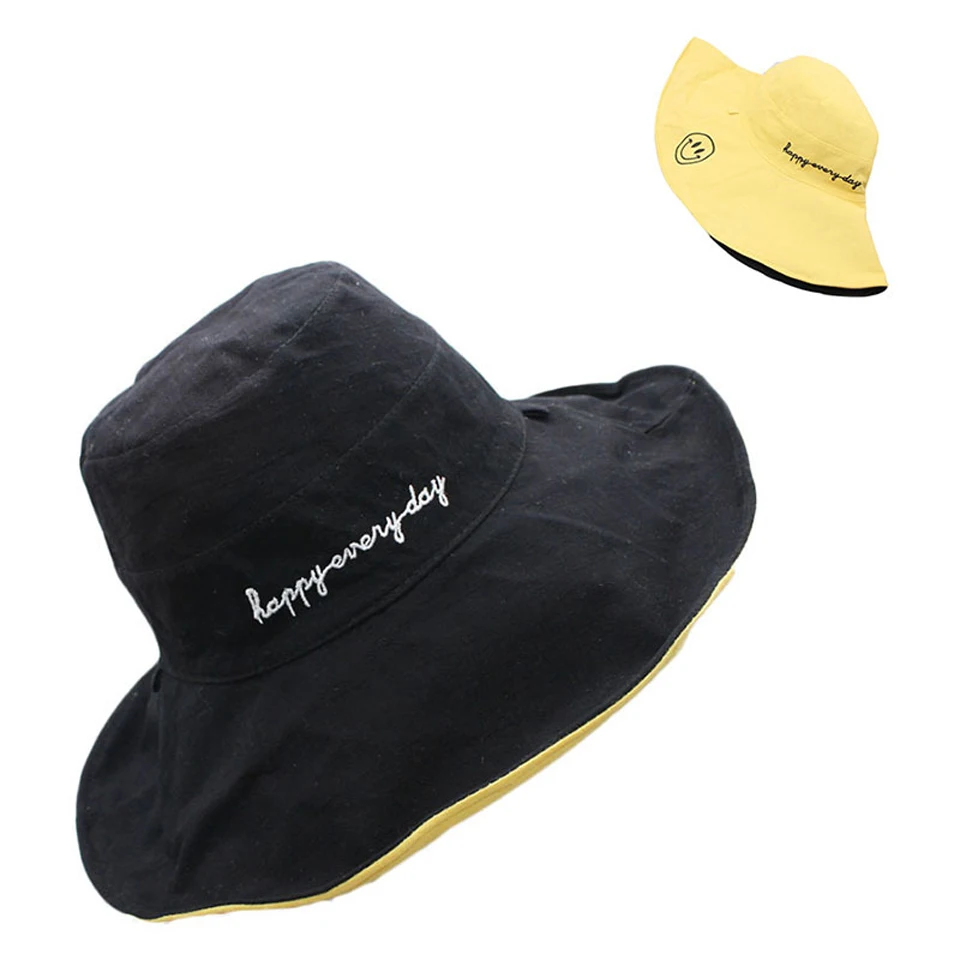 Summer 2 Side Foldable Bucket Hat Women 