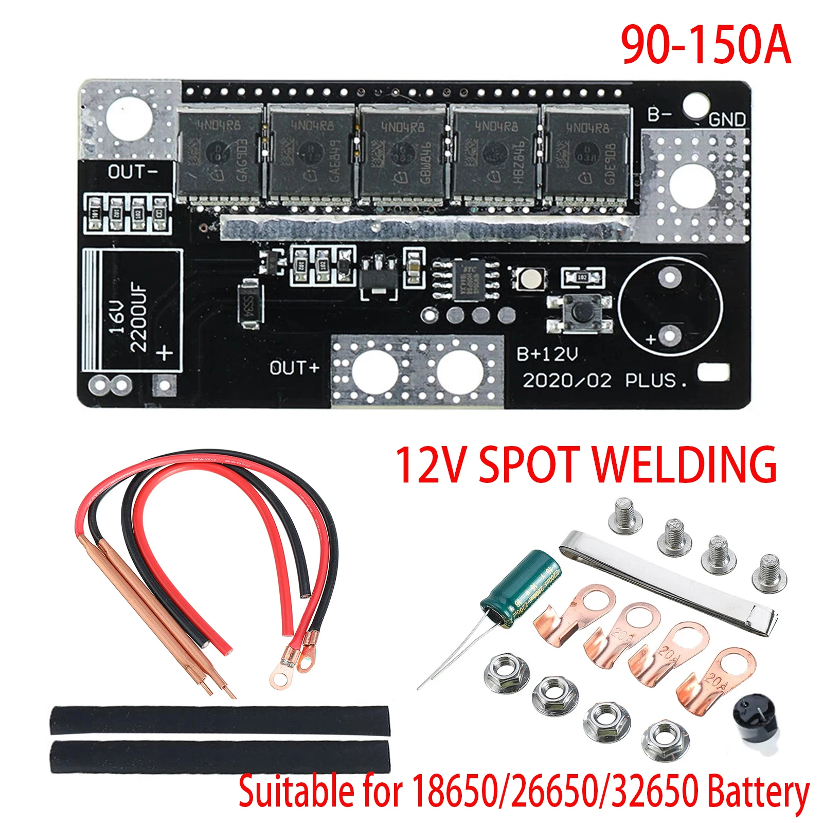 Máquina de soldadura por puntos de 12V, placa de circuito PCB de almacenamiento de batería, soldador por puntos, accesorio de equipo para 18650/26650