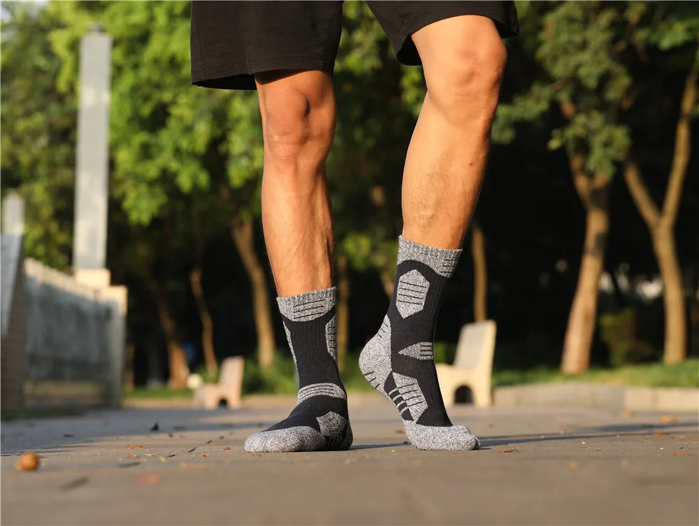 Chaussettes De Randonnée Smartwool Homme - Crew - Grande - Gris Cendré - Laine Mérinos