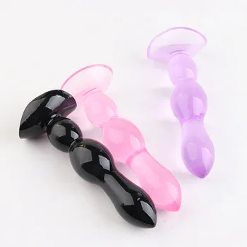 Silicone Anal Dildo No Vibrator Male Prostate Massager Anal Beads Plug G Spot Butt Plug Masturbation Anal Sex Toys for Couple 4