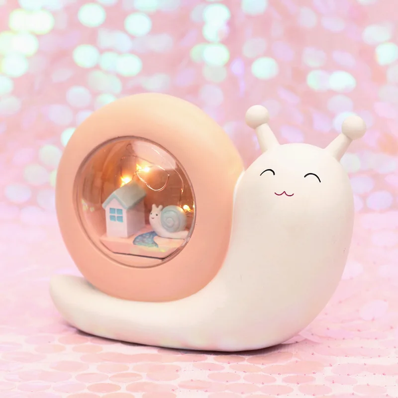  Cartoon LED Snail Lamp Night Light Night Desk Table Lamp Children Kids Birthday Christmas Gift Home - 4000067519400
