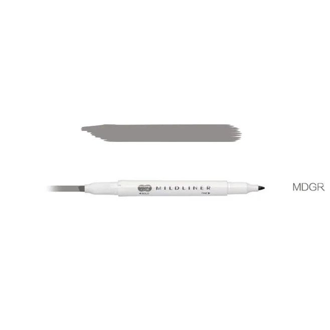 Zebra Mildliner хайлайтер двойной лайнер маркер ручка японский мягкий лайнер маркер ручка - Цвет: MDGR