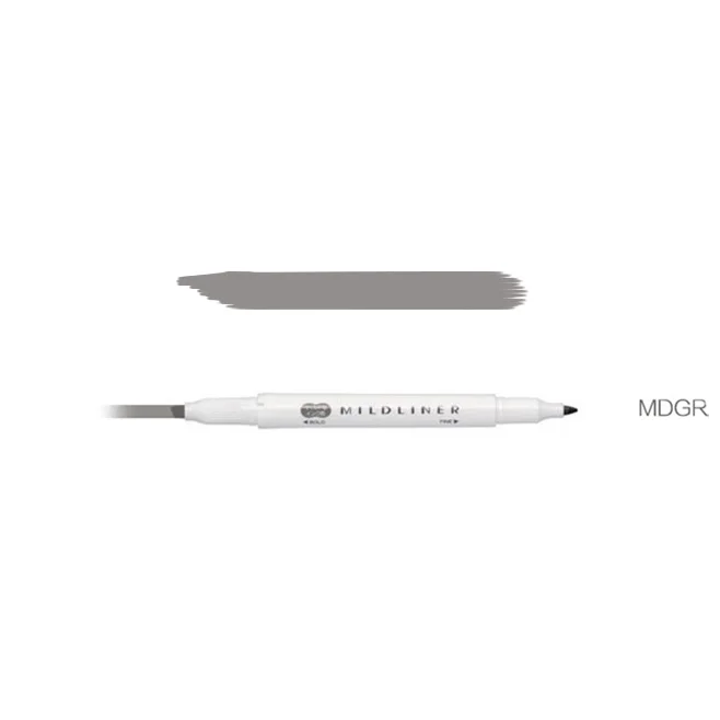 MDGR Zebra Mildliner хайлайтер двойной лайнер маркер ручка японский мягкий лайнер маркер ручка - Цвет: MDGR