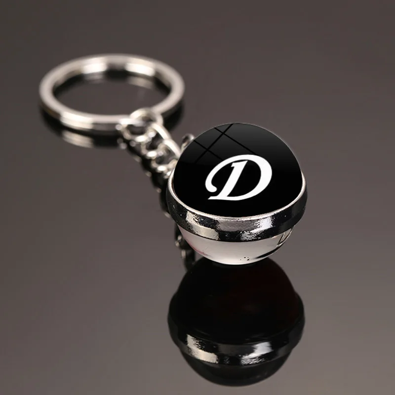 Fashion Glass Ball Pendant Key Chain For Women and Man Jewelry Accessories Gift