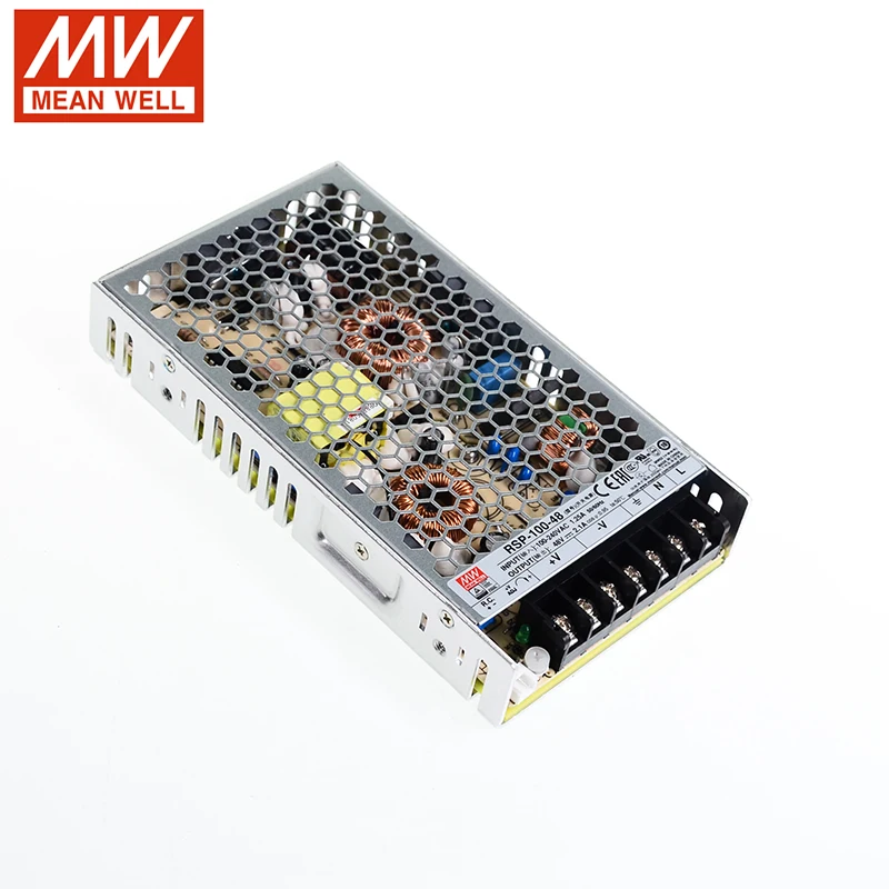 MEAN WELL RSP-100-48 импульсный источник питания 110 V/220 V AC до 48V DC 2.1A 100W pfc Meanwell трансформатор Замена SP-100-48