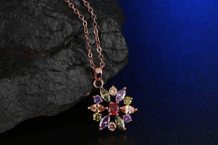 Серьги Aliexpress и ожерелье, набор в стиле простой маленькой снежинки, циркониевое ожерелье, комплект из двух предметов, импортные товары, аксессуары для женщин