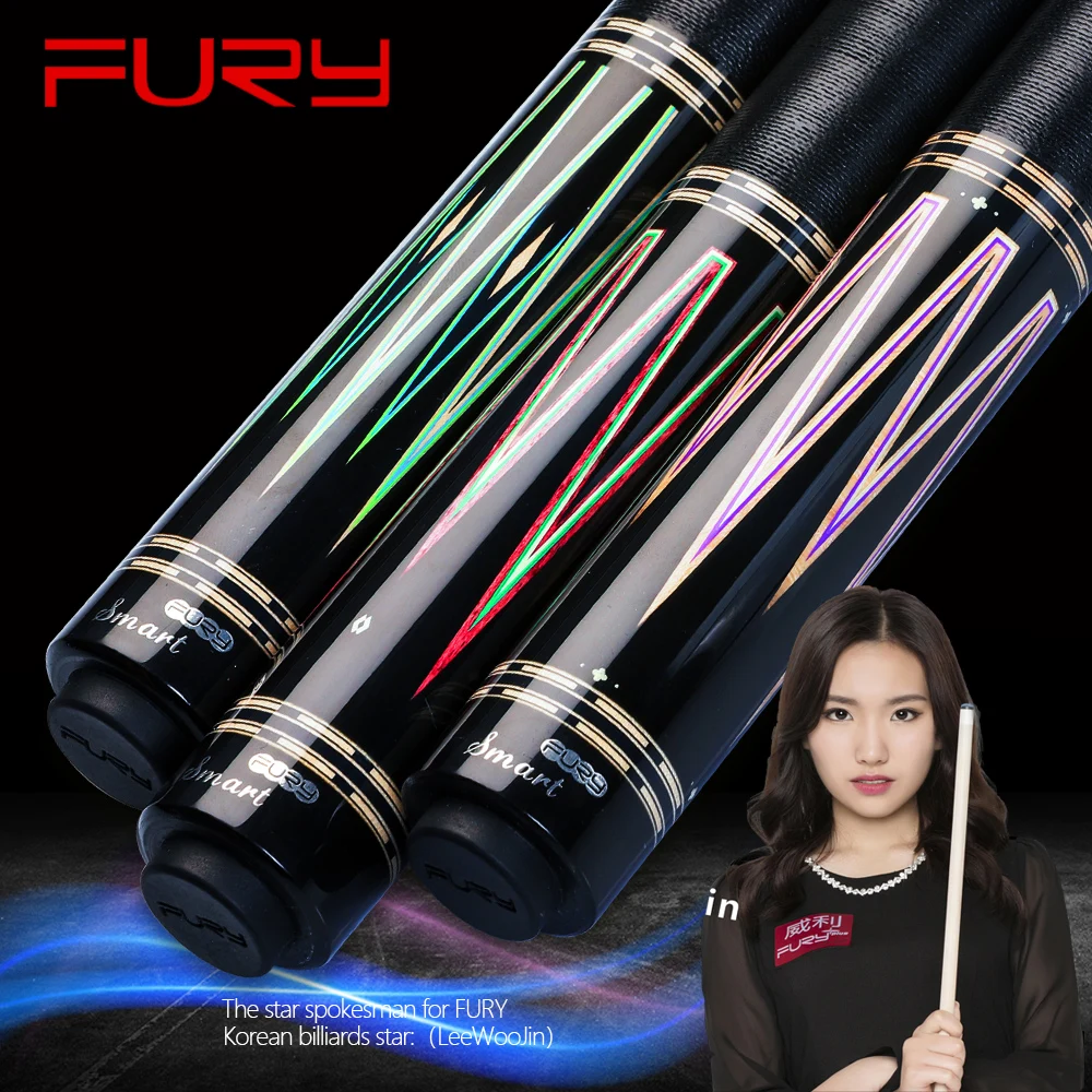 

FURY Biiliard CL 1-3 with Case 3 Colors Maple Billar Pool Cue Stick Kit 13mm Tiger Tip Professional Maple HTO Shaft China 2019