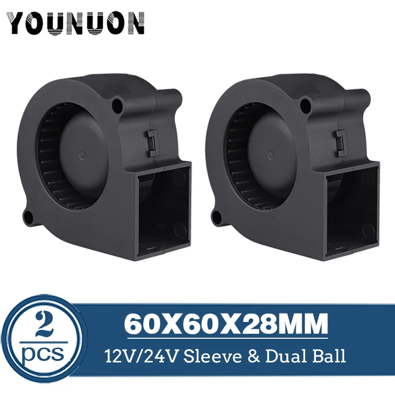 Ventilador sem Escova do Ventilador do Turbocompressor da C.c. 6020 Ventiladores 12v 24v 60 mm Ventiladores Refrigerando do Refrigerador do Ventilador 60 mm 60x60x28 mm