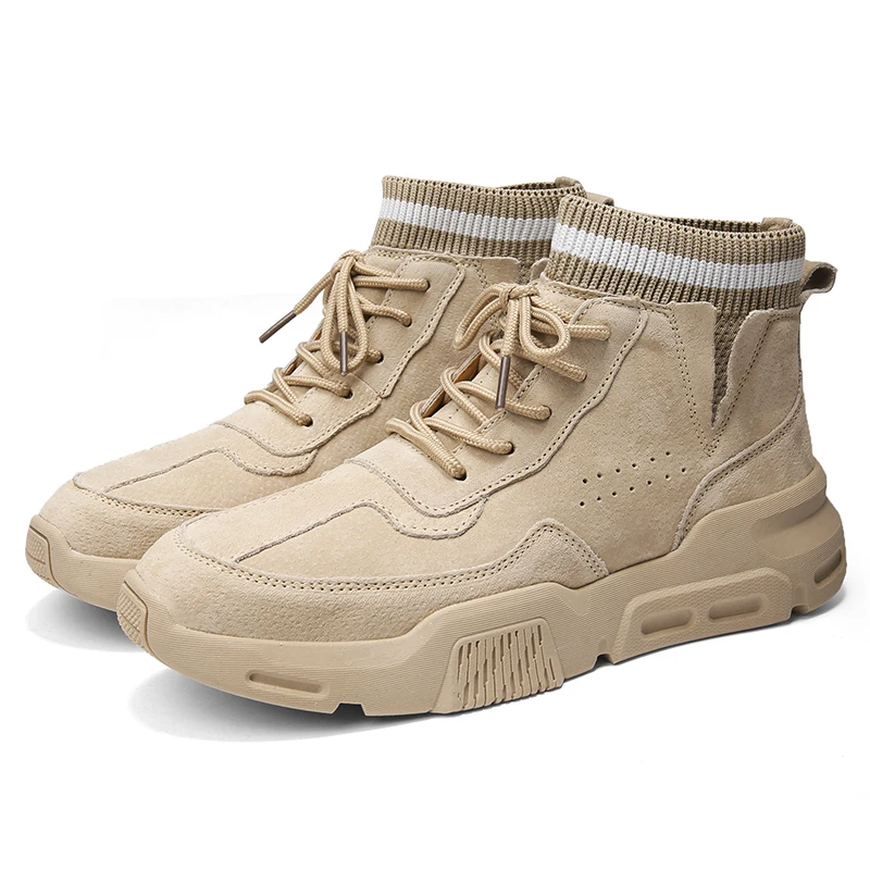 

Men Fashion Cow suede Lace-up Ankle Boots High Quality Men British Boot Autumn Male Winter Snow Boots Outdoor Men Shoes *89087