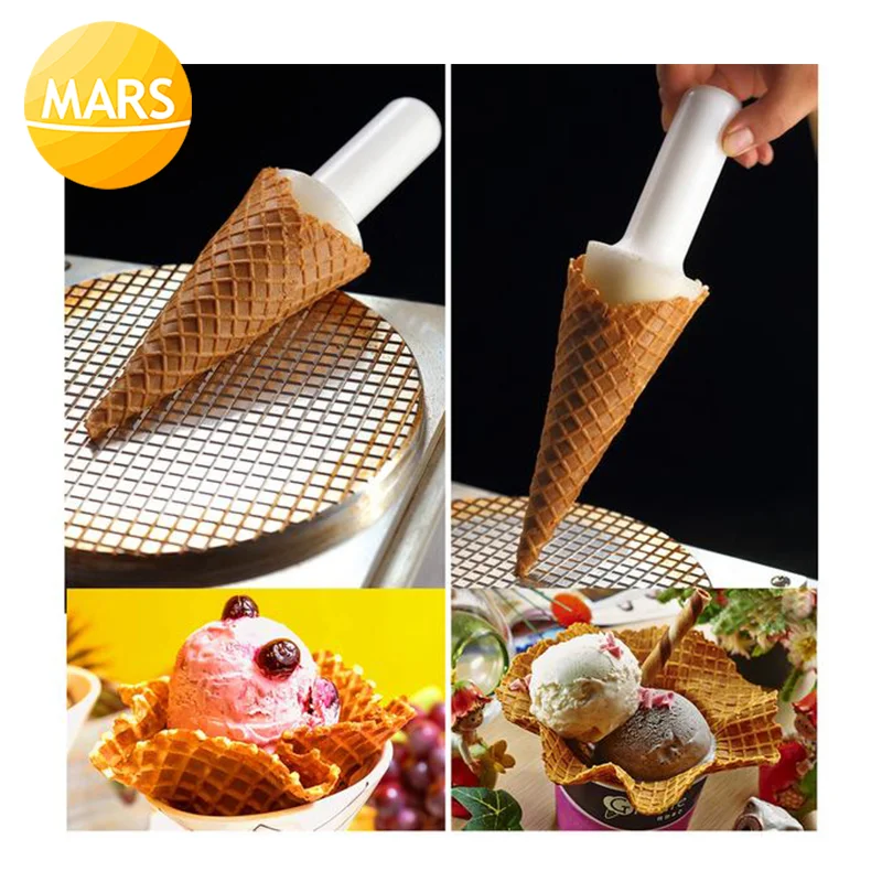 

Electric Ice Cream Cone Maker Machine Stroopwafel Syrup Waffle Baker Non stick Waffle Cone Baking Iron Plate Cake Oven