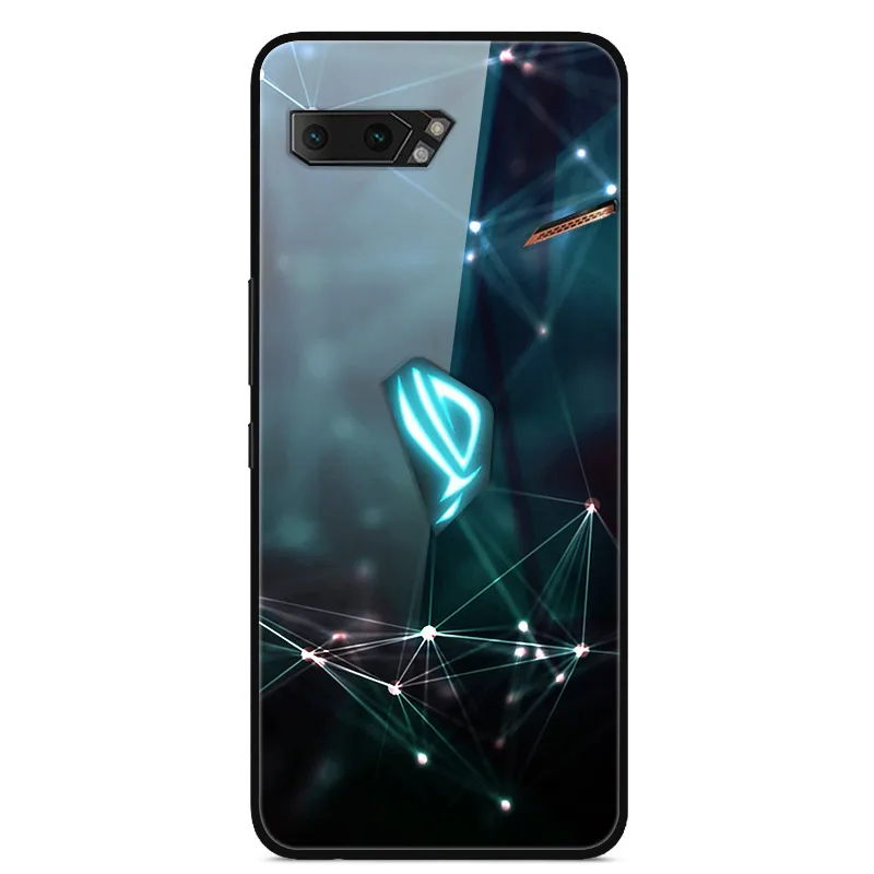 Для Asus ROG Phone II ZS660KL чехол 6,59 ''стеклянная жесткая задняя крышка для ROG Phone 2 ZS660KL чехол для телефона s бампер игровой телефон 2 - Цвет: 16