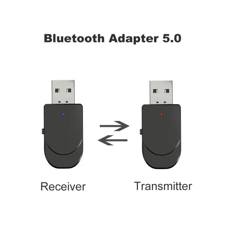 Bluetooth 5.0 Audio Receiver Transmitter KN330 2 In 1 Dual Output USB Computer TV Car Adapter For PC Cellphones Headphone