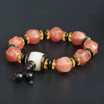 

DROP SHIPPING AGATE BANGLES NATURAL RED CHALCEDONY DIAMOND SHAPE ROUND BUDDHA BEADS BRACELETS GIFT FOR WOMEN MALE'S FINE JEWELRY