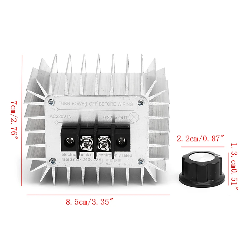 

High Power AC 220V 5000W Regulator SCR Motor Electronic Voltage Regulator Switch
