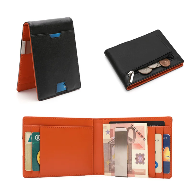 Смарт-кошелек Secridcard кошелек RFID блокирующий кожаный бумажник кредитный держатель для карт с карманом для монет для мужчин s