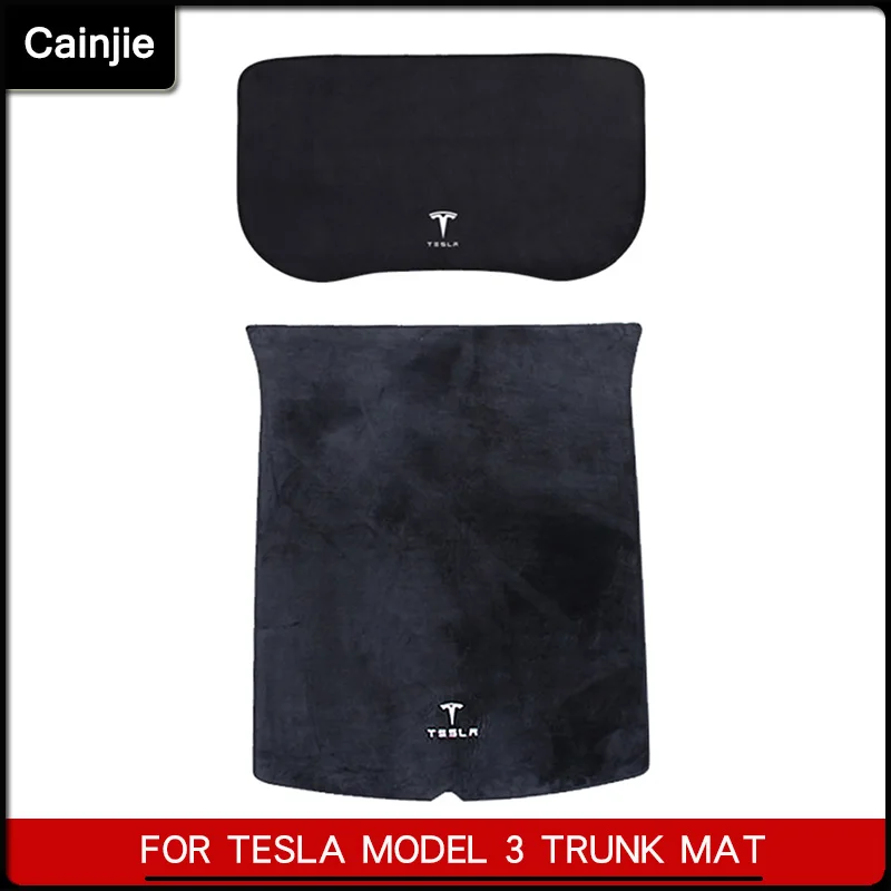 Новинка 2022 года коврик для багажника Tesla Model 3 фланелевые антигрязные накладки