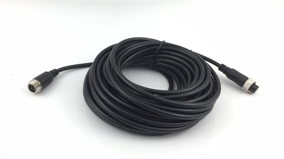 3M/5M/10M/15M/20M 4 Pin de extensión de enchufe línea Cable de Lan para cámara CCTV para vehículos Surveillcane sistema