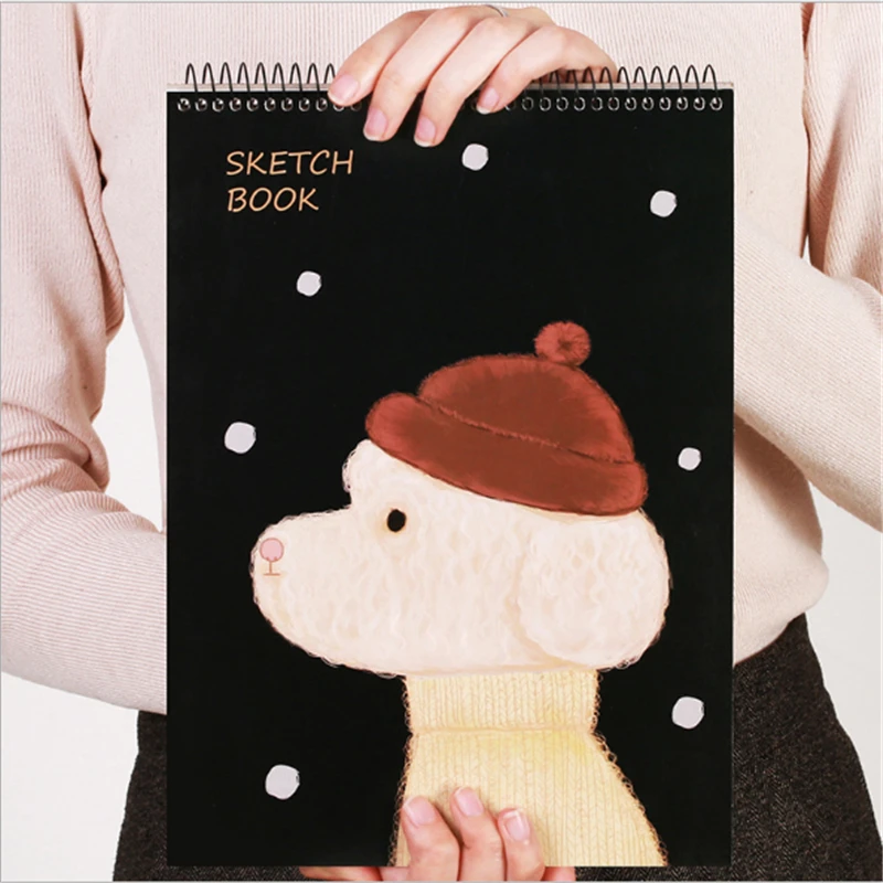 

A4 Spiral Notebook Upturn Coil Note book Blank Paper Journal Diary Sketchbook Drawing Painting Graffiti Paper For School Office