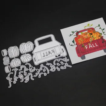 

Truck Frame Metal Cutting Dies Troqueladora Pumpkin Vine Stencil Fall Letter Scrapbooking Stamps And Dies 2019 New Craft