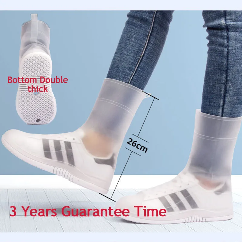 Shoe Covers Rain Boots Waterproof TPE Rubber Boots Non-slip Water Shoes Cover Rainy Day Men And Women Children Shoe Cover
