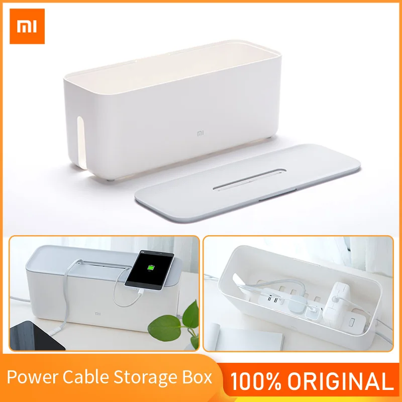 Xiaomi Cable Collector Smart Home Storage Box Cord Organizer ABS Storage Box Detachable Cover