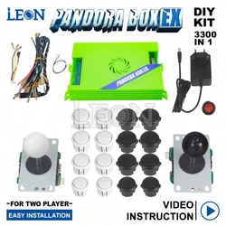 Kit Arcade 2 Player Pandora Box EX 3300 In 1 1080P Pandora Game Sanwa Arcade Button DDR4 RAM Arcade Joystick Support 4 Players