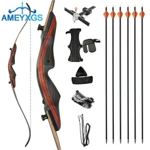 

62inch 30-60lbs Archery Recurve Bow Traditional Hunting Bow Lamination Bow Limbs for Outdoor Sport Shooting Training Accessories