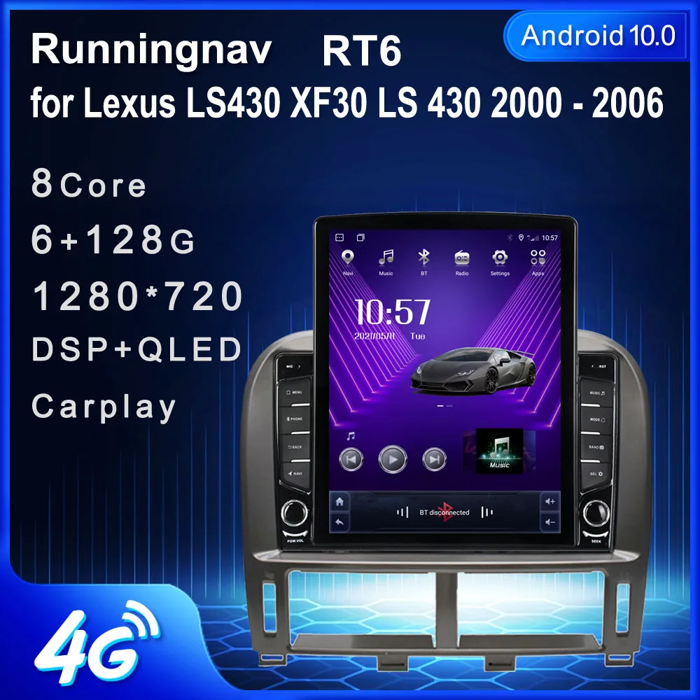Автомобильная Мультимедийная система Tesla экран 9 7 дюйма Android 10 1 для Lexus Ls430 2003 2004 2005