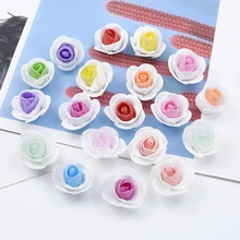 500/1000 штук 3 см Свадебная поролоновая головка Розы Декоративные цветы украшение дома аксессуары diy Подарочная коробка Искусственные из ПЭ цветы