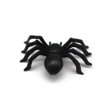 

50PCS/lot Halloween Mini Plastic Black Luminous Spider Joking Birthday Toys DIY Decoration DIY Party Decorative Props