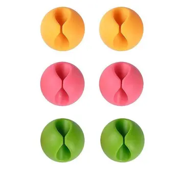 

One Hole Round Self-adhesive Line Card Desktop Wall Fixing Clip Power Supply Mouse Cable Fixed Wiring Device