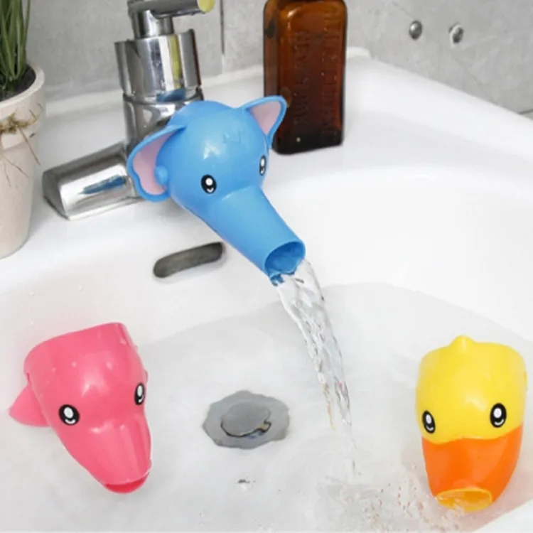 Kid Faucet Extender Sink cute Animals design Baby Tubs Kids Hand Washing Bathroom Sink Handle Extension Toddler