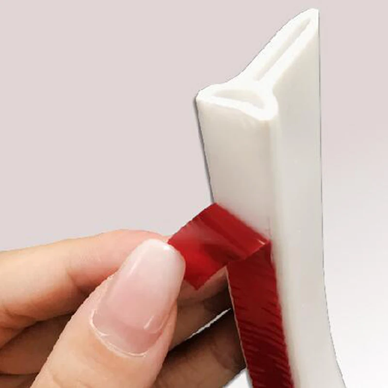 Collapsible Shower Threshold Water Dam Barrier Retention System Keep Water Inside Waterproof Self-Adhesive Strip For Wet and Dry bathroom water stopper