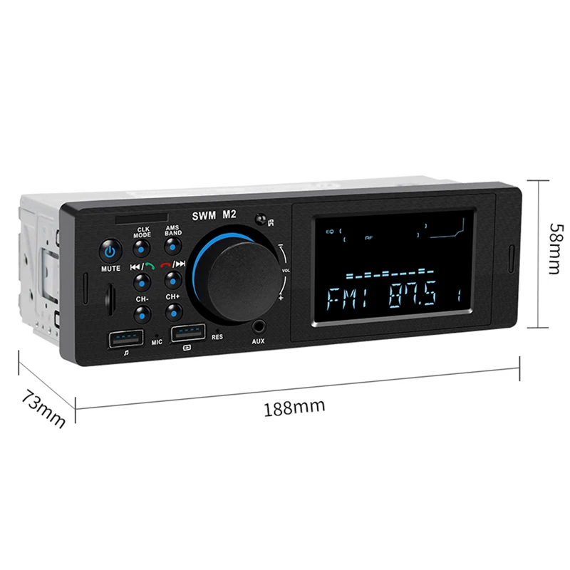 Автомобильный радиоприемник Bluetooth Авторадио 12 в автомобильный стерео радио FM Aux вход приемник зарядка SD USB In-dash 1 Din автомобильный MP3 мультимедийный плеер