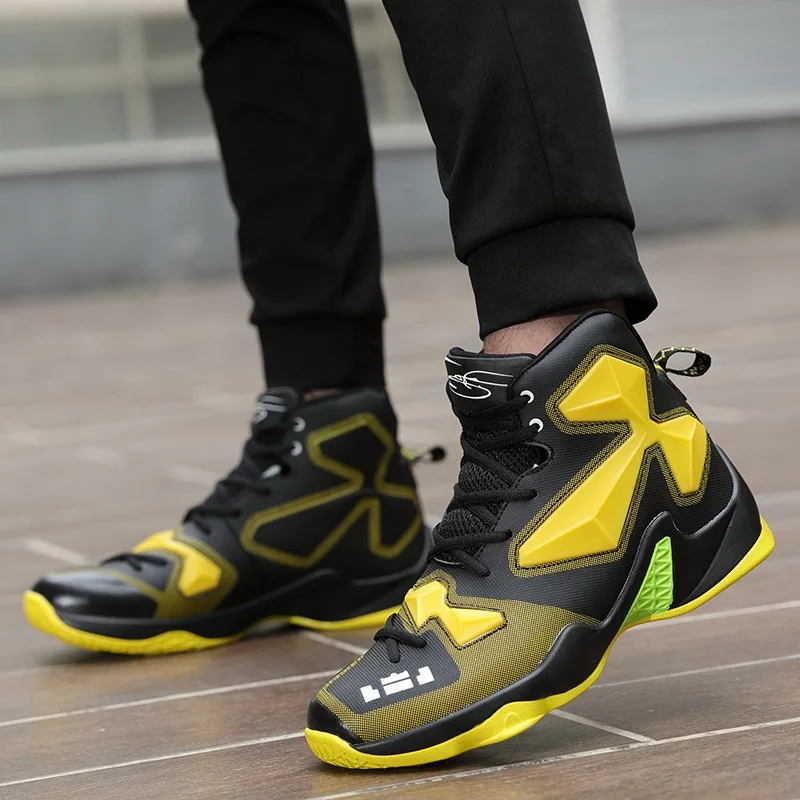 

Breathable Combat Boots Spring And Summer Basketball Shoes Extra High James Men Hight-top Couples Athletic Shoes Students Casual