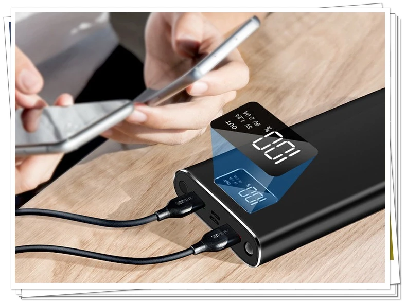 QC3.0 5V2A внешний аккумулятор для iPhone, быстрое зарядное устройство 20000 мАч, портативное Внешнее зарядное устройство