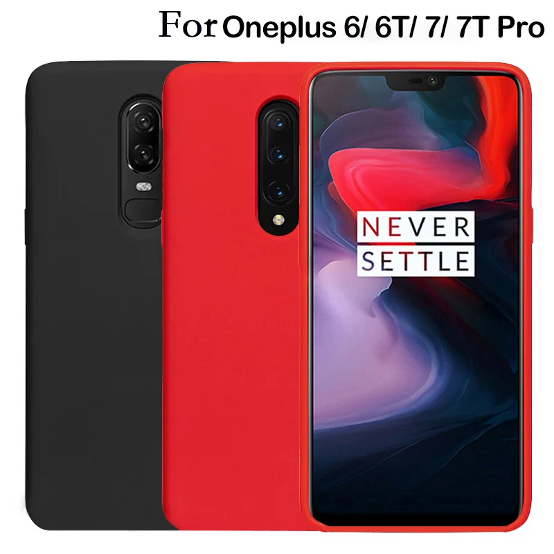 Для Oneplus 7T чехол из жидкого силикона мягкая задняя крышка для OnePlus 7T 7 Pro Чехол полная защита для Oneplus 7 задняя крышка